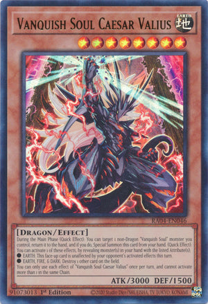Yugioh - Vanquish Soul Caesar Valius *Select Rarity* RA04-EN046 (NM)