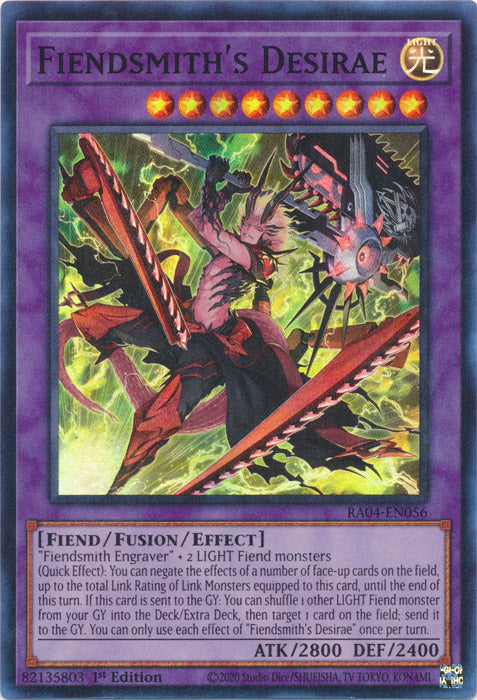 Yugioh - Fiendsmith’s Desirae *Select Rarity* RA04-EN056 (NM)