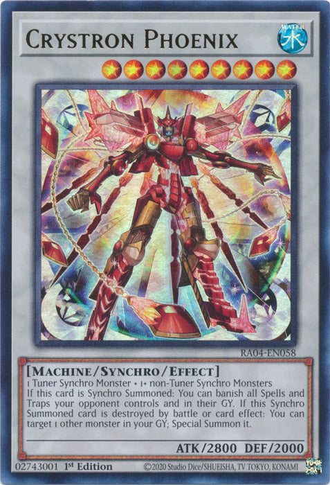 Yugioh - Crystron Phoenix *Select Rarity* RA04-EN058 (NM)