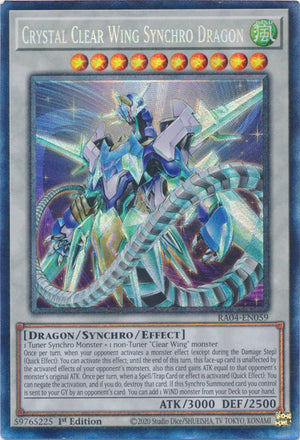 Yugioh - Crystal Clear Wing Synchro Dragon *Select Rarity* RA04-EN059 (NM)