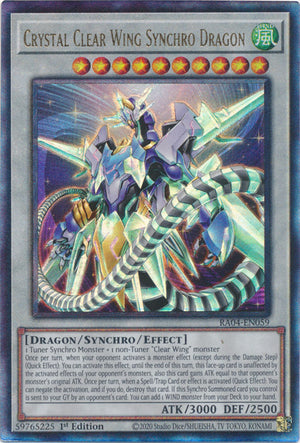 Yugioh - Crystal Clear Wing Synchro Dragon *Select Rarity* RA04-EN059 (NM)