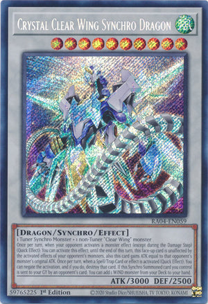 Yugioh - Crystal Clear Wing Synchro Dragon *Select Rarity* RA04-EN059 (NM)