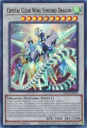 Yugioh - Crystal Clear Wing Synchro Dragon *Select Rarity* RA04-EN059 (NM)