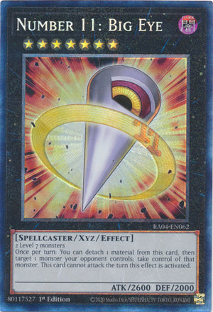 Yugioh -	Number 11: Big Eye *Select Rarity* RA04-EN062 (NM)