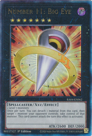 Yugioh -	Number 11: Big Eye *Select Rarity* RA04-EN062 (NM)