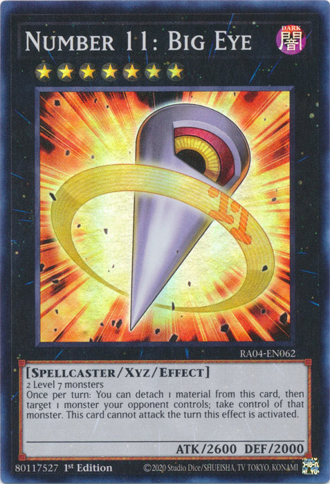 Yugioh -	Number 11: Big Eye *Select Rarity* RA04-EN062 (NM)