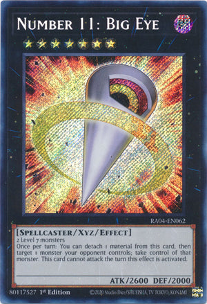 Yugioh -	Number 11: Big Eye *Select Rarity* RA04-EN062 (NM)