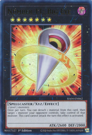 Yugioh -	Number 11: Big Eye *Select Rarity* RA04-EN062 (NM)