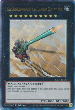 Yugioh -	Superdreadnought Rail Cannon Gustav Max *Select Rarity* RA04-EN063 (NM)