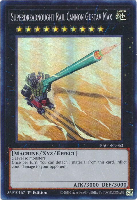 Yugioh -	Superdreadnought Rail Cannon Gustav Max *Select Rarity* RA04-EN063 (NM)