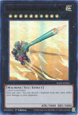 Yugioh -	Superdreadnought Rail Cannon Gustav Max *Select Rarity* RA04-EN063 (NM)