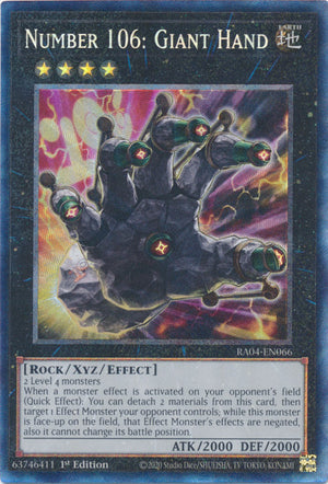 Yugioh -	Number 106: Giant Hand *Select Rarity* RA04-EN066 (NM)