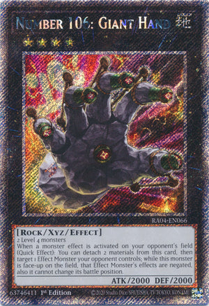 Yugioh -	Number 106: Giant Hand *Select Rarity* RA04-EN066 (NM)
