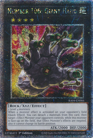 Yugioh -	Number 106: Giant Hand *Select Rarity* RA04-EN066 (NM)
