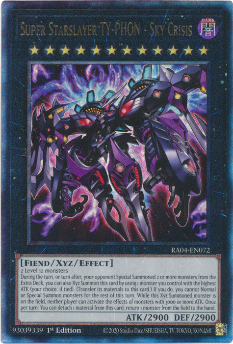 Yugioh - Super Starslayer TY-PHON – Sky Crisis *Select Rarity* RA04-EN072 (NM)