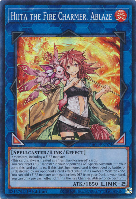 Yugioh - Hiita the Fire Charmer, Ablaze *Select Rarity* RA04-EN074 (NM)