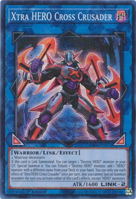 Yugioh - Xtra HERO Cross Crusader *Select Rarity* RA04-EN076 (NM)