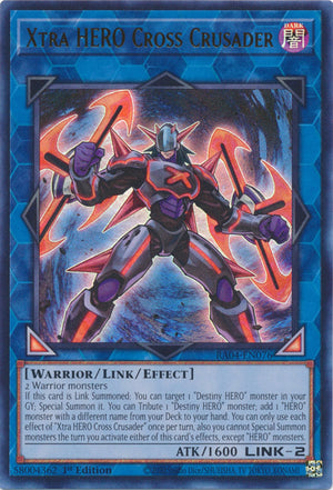 Yugioh - Xtra HERO Cross Crusader *Select Rarity* RA04-EN076 (NM)