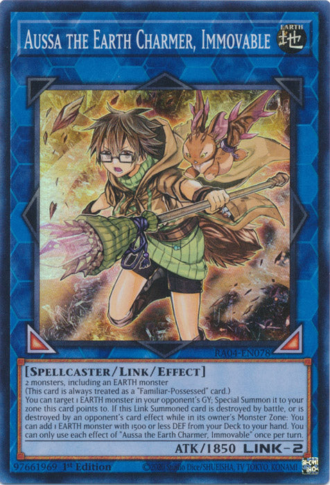 Yugioh -	Aussa the Earth Charmer, Immovable *Select Rarity* RA04-EN078 (NM)