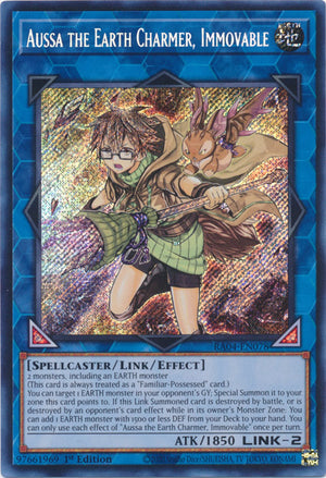 Yugioh -	Aussa the Earth Charmer, Immovable *Select Rarity* RA04-EN078 (NM)