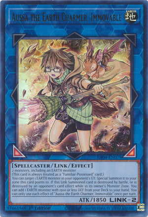 Yugioh -	Aussa the Earth Charmer, Immovable *Select Rarity* RA04-EN078 (NM)