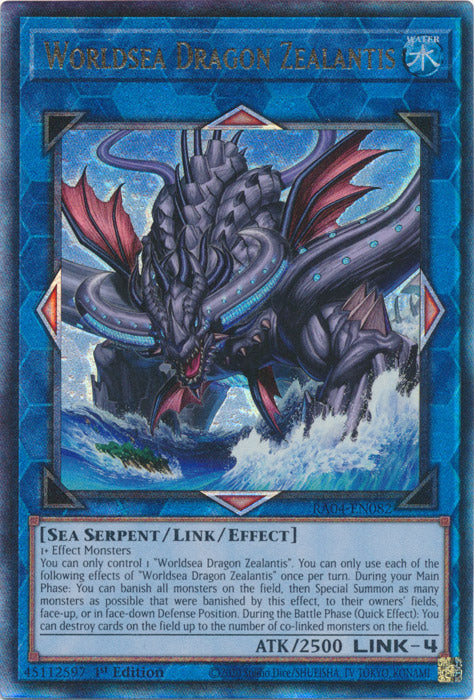 Yugioh -	Worldsea Dragon Zealantis *Select Rarity* RA04-EN082 (NM)