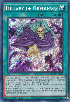 Yugioh -	Lullaby of Obedience *Select Rarity* RA04-EN085 (NM)