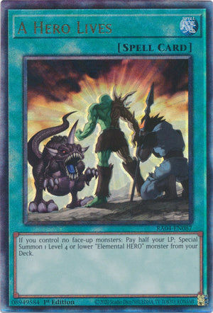 Yugioh -	A Hero Lives *Select Rarity* RA04-EN087 (NM)