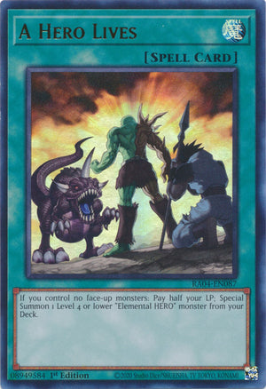 Yugioh -	A Hero Lives *Select Rarity* RA04-EN087 (NM)