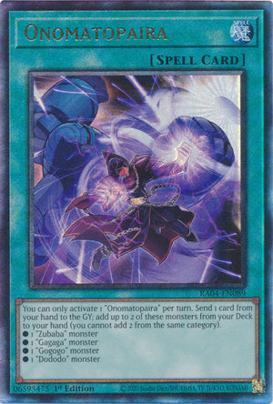 Yugioh -	Onomatopaira *Select Rarity* RA04-EN089 (NM)