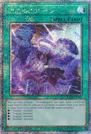 Yugioh -	Onomatopaira *Select Rarity* RA04-EN089 (NM)