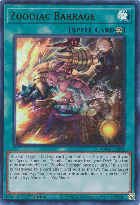 Yugioh -	Zoodiac Barrage *Select Rarity* RA04-EN091 (NM)