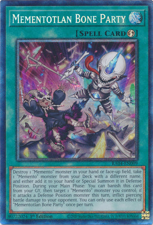 Yugioh -	Mementotlan Bone Party *Select Rarity* RA04-EN099 (NM)