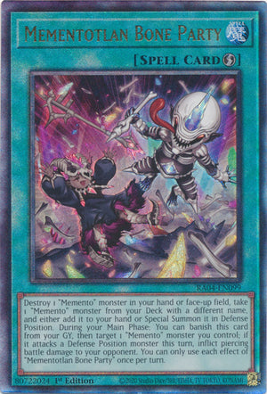 Yugioh -	Mementotlan Bone Party *Select Rarity* RA04-EN099 (NM)