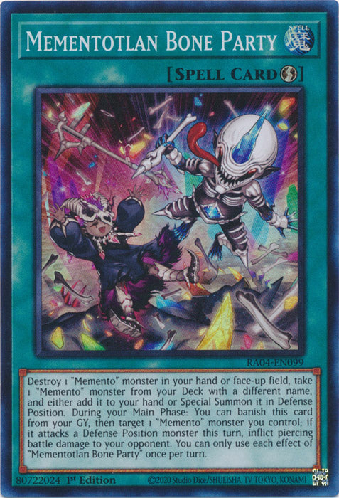 Yugioh -	Mementotlan Bone Party *Select Rarity* RA04-EN099 (NM)