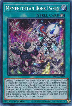 Yugioh -	Mementotlan Bone Party *Select Rarity* RA04-EN099 (NM)
