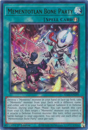 Yugioh -	Mementotlan Bone Party *Select Rarity* RA04-EN099 (NM)