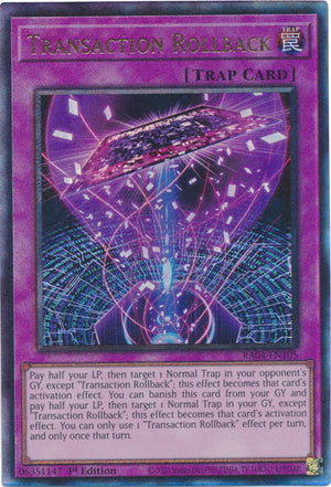 Yugioh -	Transaction Rollback *Select Rarity* RA04-EN105 (NM)