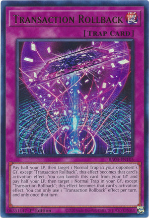 Yugioh -	Transaction Rollback *Select Rarity* RA04-EN105 (NM)