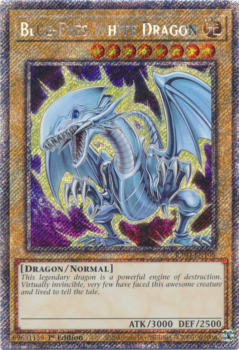 Yugioh - Blue-Eyes White Dragon (MP22 Art) *Select Rarity* RA04-EN108 (NM)