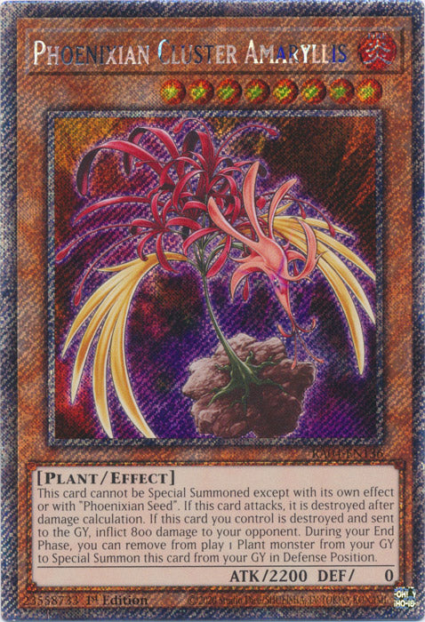 Yugioh - Phoenixian Cluster Amaryllis *Select Rarity* RA04-EN136 (NM)