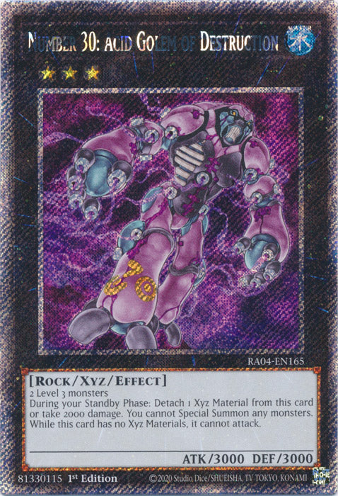 Yugioh - Number 30: Acid Golem of Destruction *Select Rarity* RA04-EN165 (NM)