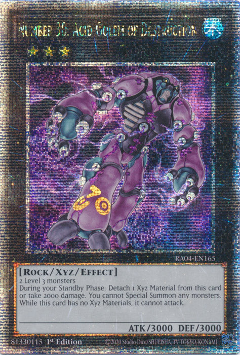 Yugioh - Number 30: Acid Golem of Destruction *Select Rarity* RA04-EN165 (NM)