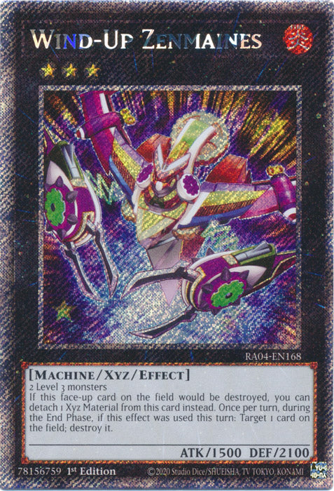 Yugioh - Wind-Up Zenmaines *Select Rarity* RA04-EN168 (NM)