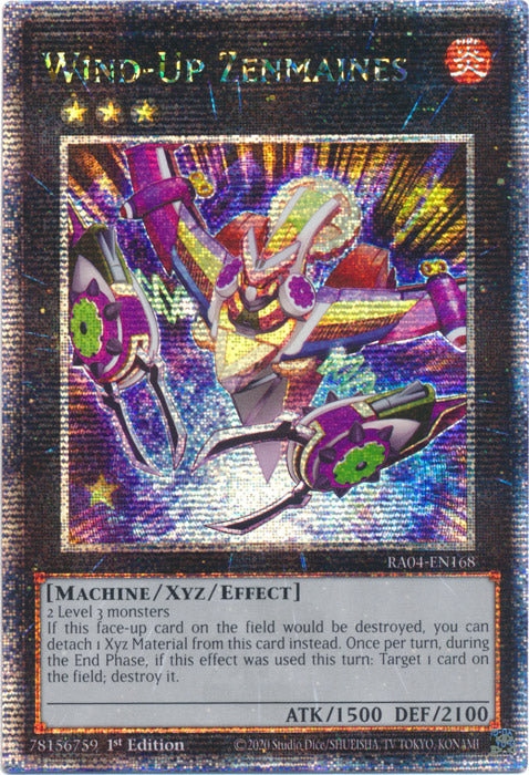Yugioh - Wind-Up Zenmaines *Select Rarity* RA04-EN168 (NM)