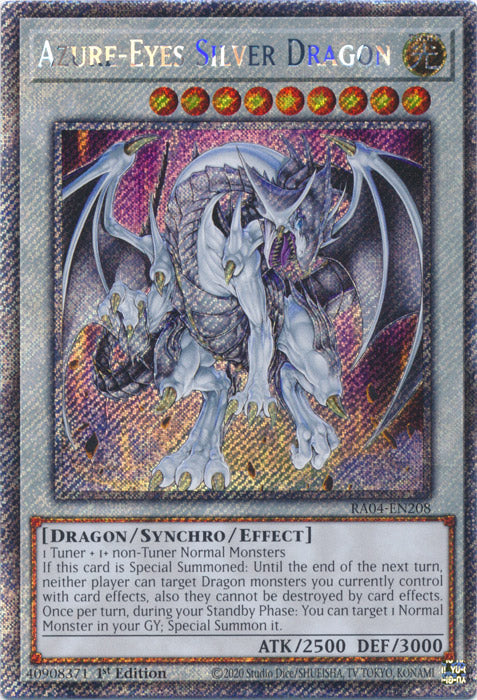 Yugioh - Azure-Eyes Silver Dragon *Select Rarity* RA04-EN208 (NM)