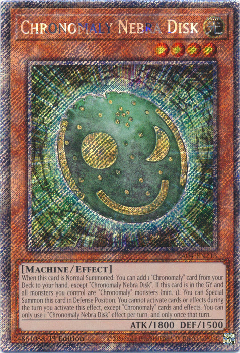 Yugioh - Chronomaly Nebra Disk *Select Rarity* RA04-EN213 (NM)