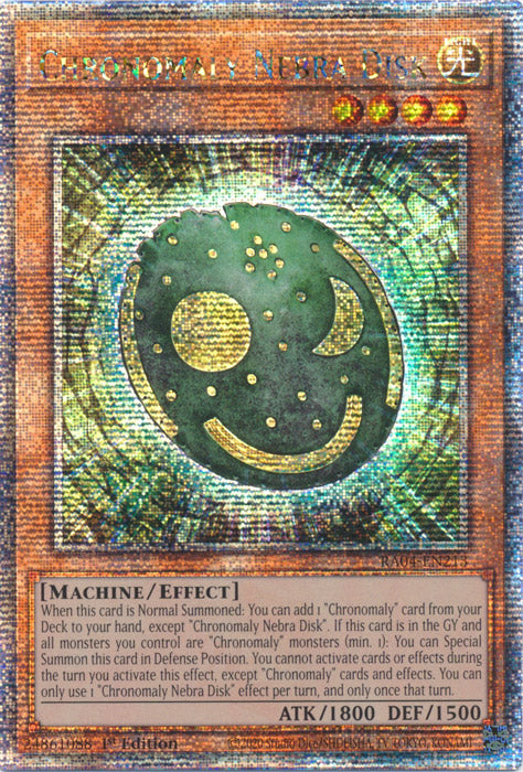 Yugioh - Chronomaly Nebra Disk *Select Rarity* RA04-EN213 (NM)
