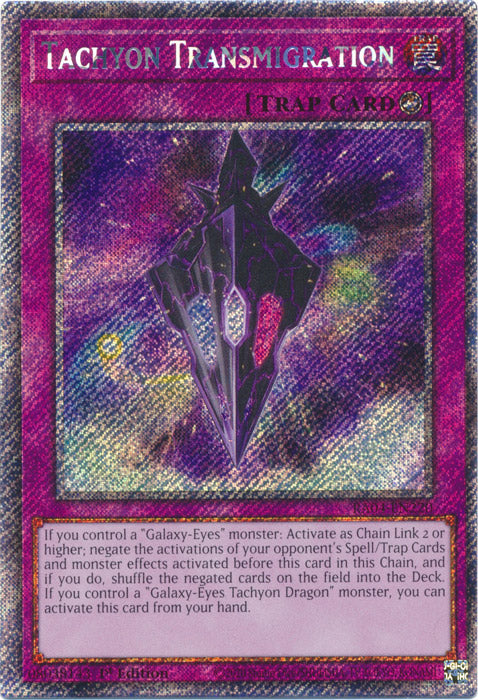 Yugioh - Tachyon Transmigration *Platinum Secret Rare* RA04-EN220 (NM)