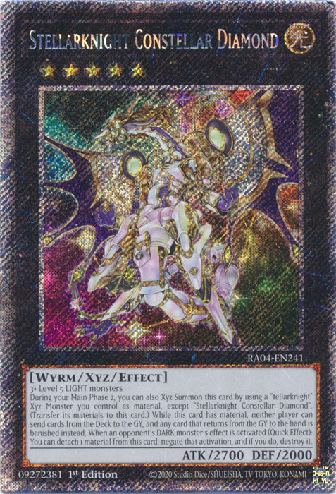 Yugioh - Stellarknight Constellar Diamond *Platinum Secret Rare* RA04-EN241 (NM)